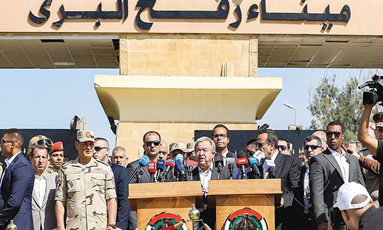 أنطونيو غوتيريش يدعو لوقف إطلاق النار لكن إسرائيل تهدد