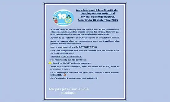 Appel a la greve generale en France
