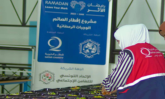 خلال شهر رمضان 58 ألف وجبة إفطار قدمتها قطر الخيرية