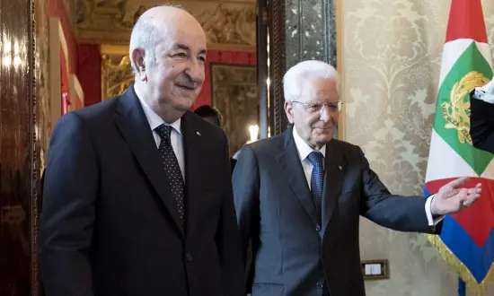Tebboune en Italie avec Mattarella