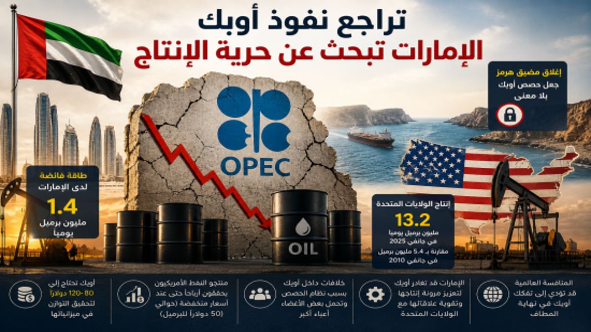 الأوبك يتفكك الامارات تبحث عن حرية الانتاج