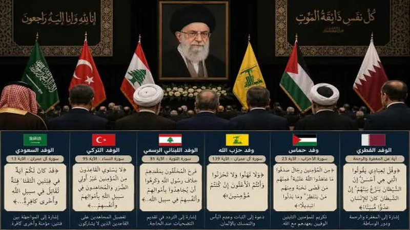 رسائل مبطنة للأجانب في وداع المرشد العام خامنئي