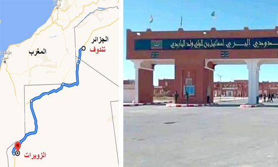 فتح معبر بين موريطانيا والجزائر للعربات التجارية
