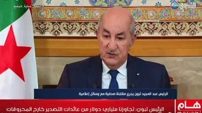 عبد المجيد تبون : تونس في طريقها نحو تغيير النظام